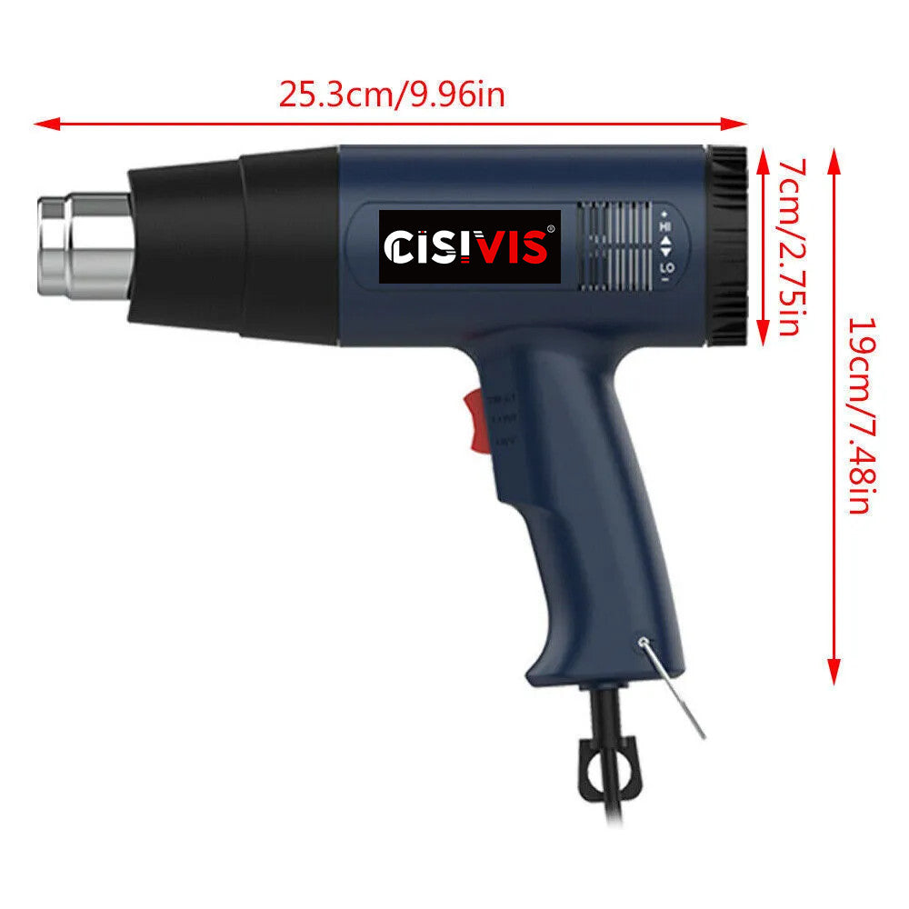 2000W Heat Gun with 4 Nozzles (UK Plug)