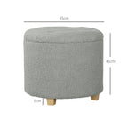 Teddy Bouclé Storage Ottoman